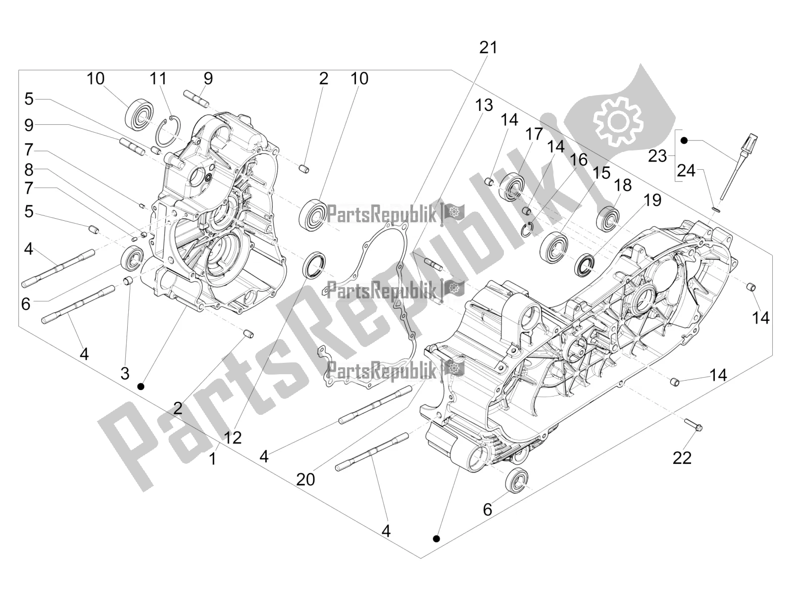 Toutes les pièces pour le Carter du Piaggio MP3 500 LT Business 2016