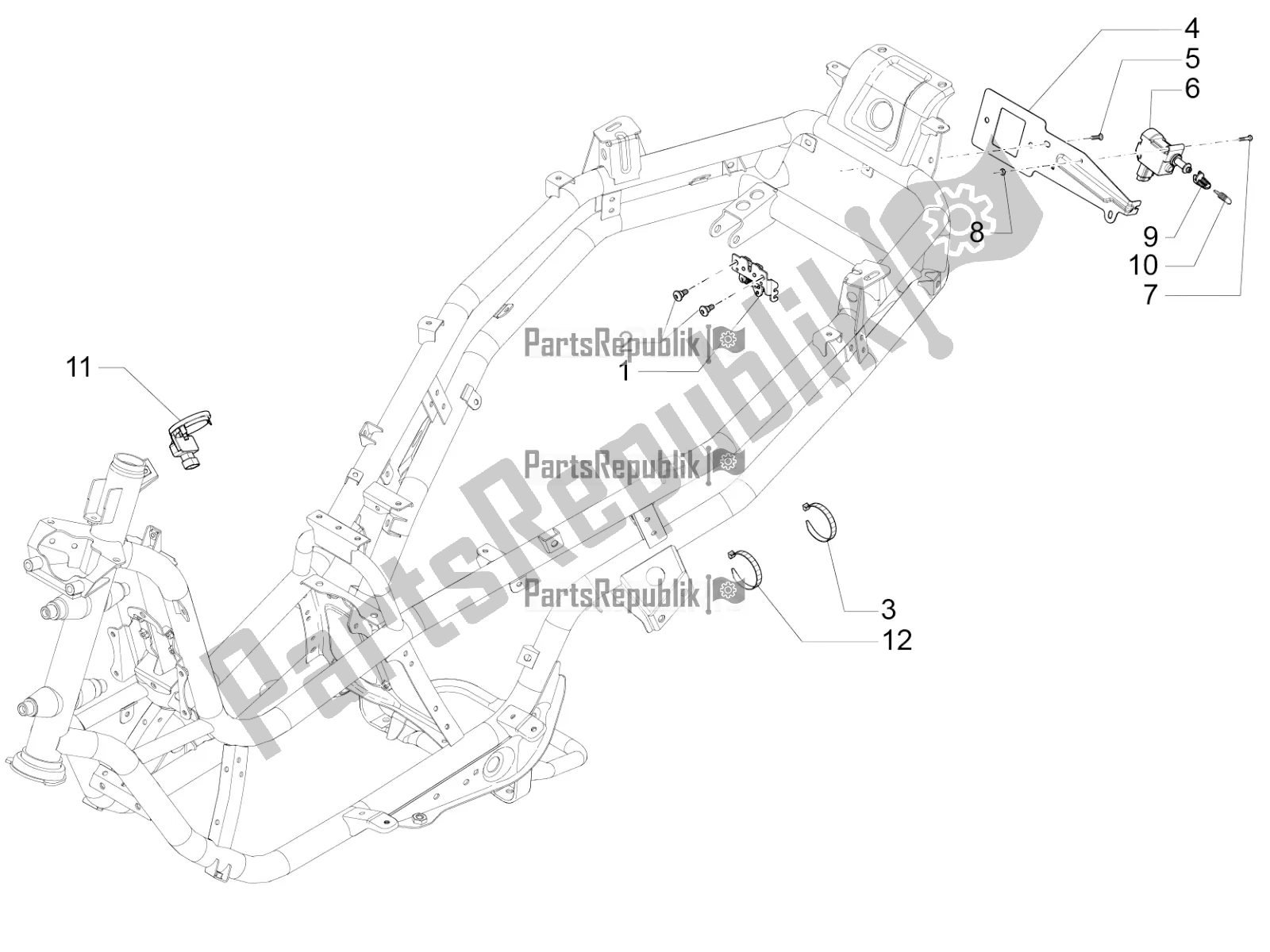 Tutte le parti per il Serrature del Piaggio MP3 500 LT Business 2016