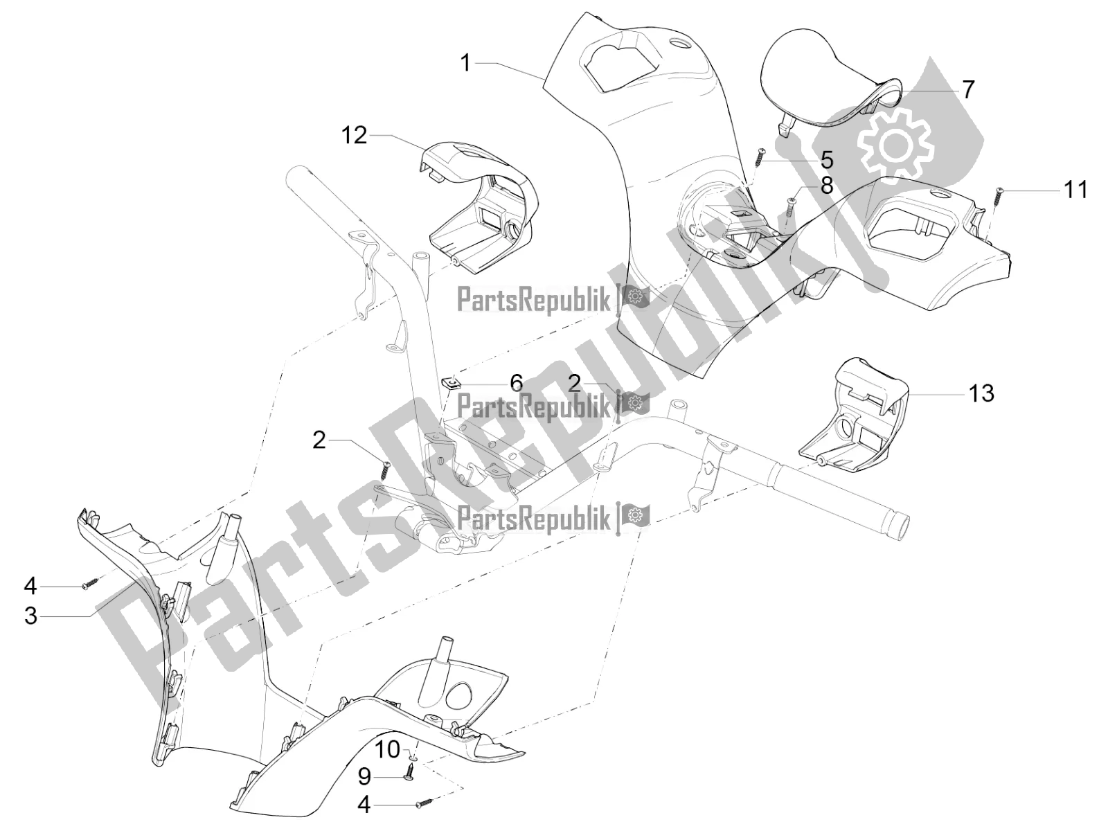 Toutes les pièces pour le Couvertures De Guidon du Piaggio MP3 500 LT Sport 2016