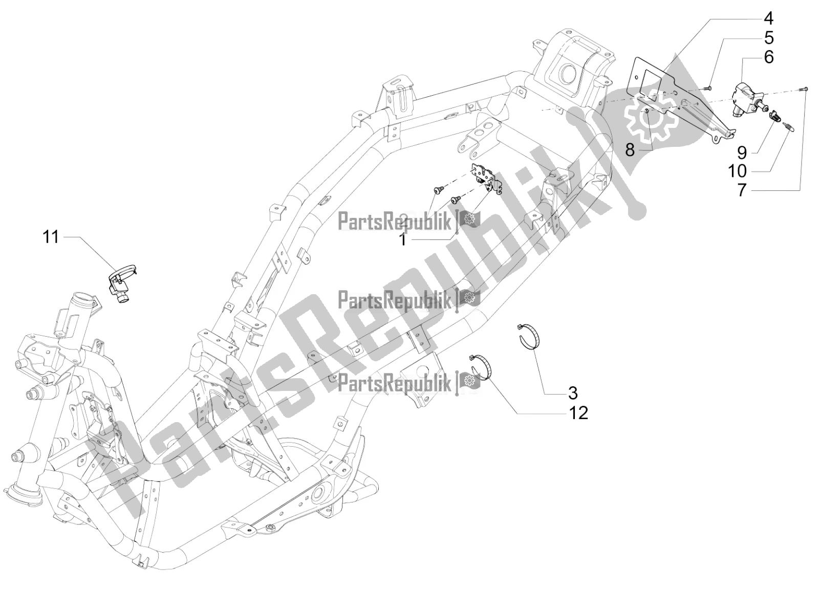 Todas las partes para Cerraduras de Piaggio MP3 500 LT Sport 2016