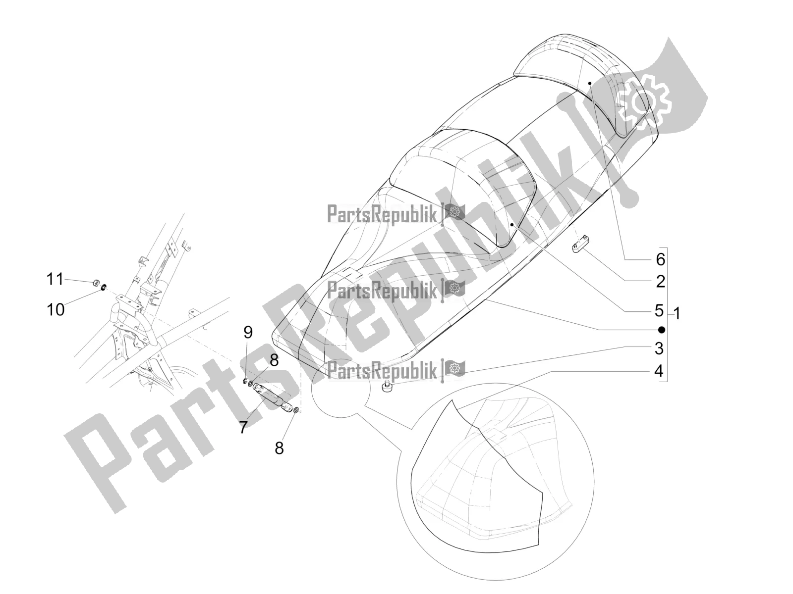 Todas las partes para Silla De Montar / Asientos de Piaggio MP3 500 LT Sport 2016