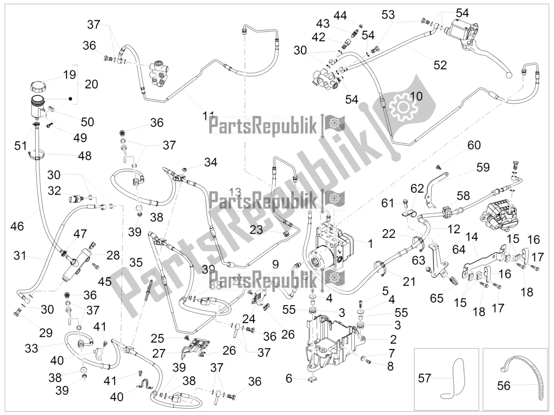 Toutes les pièces pour le Système De Freinage Abs du Piaggio MP3 500 LT Sport-Business 2016