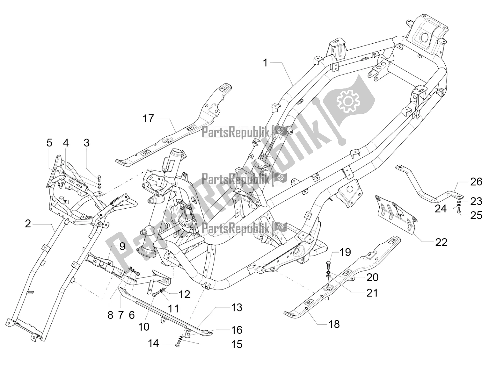 Toutes les pièces pour le Cadre / Carrosserie du Piaggio MP3 500 LT Sport-Business 2016