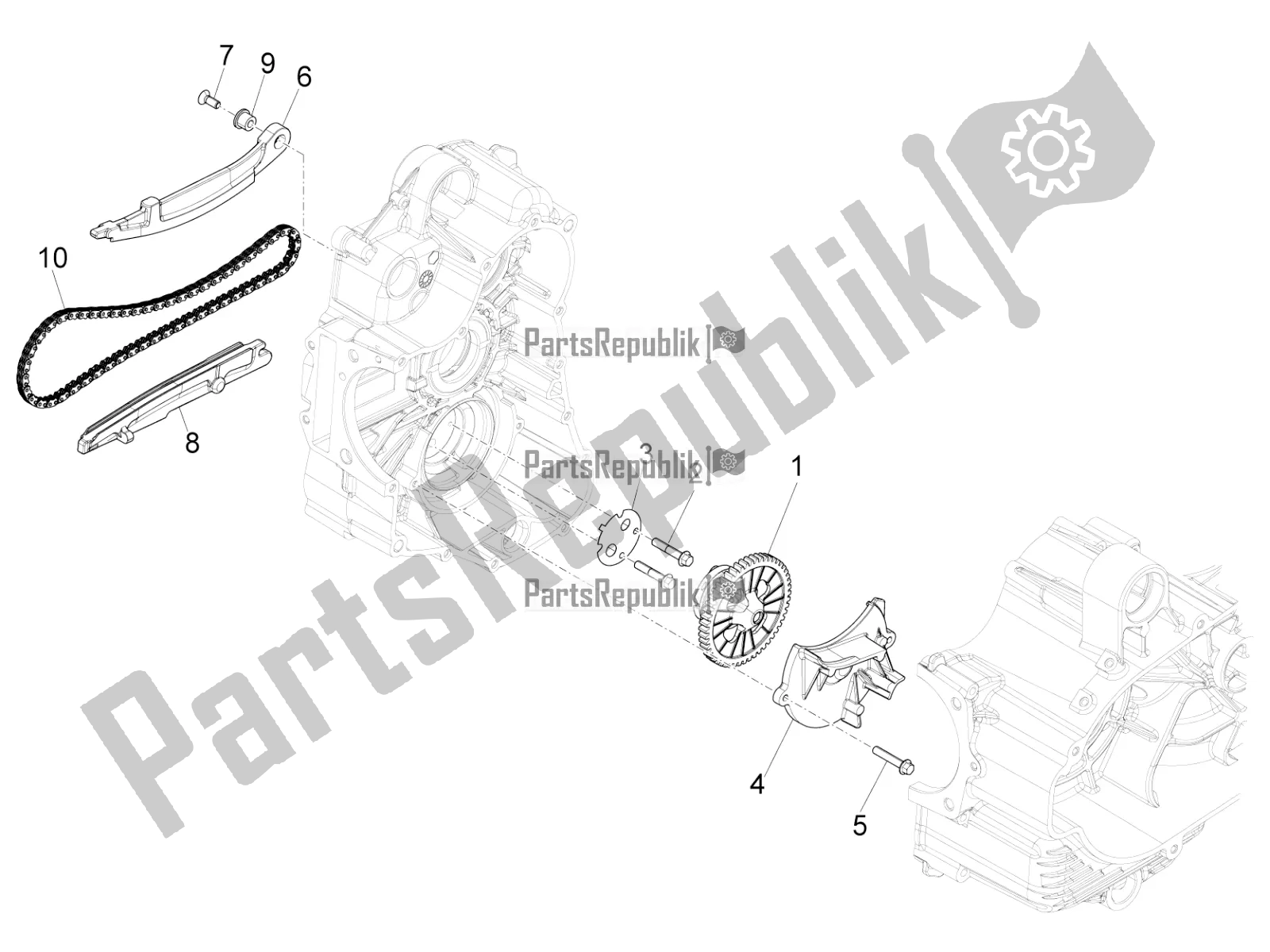 Tutte le parti per il Pompa Dell'olio del Piaggio MP3 500 LT Sport-Business 2016