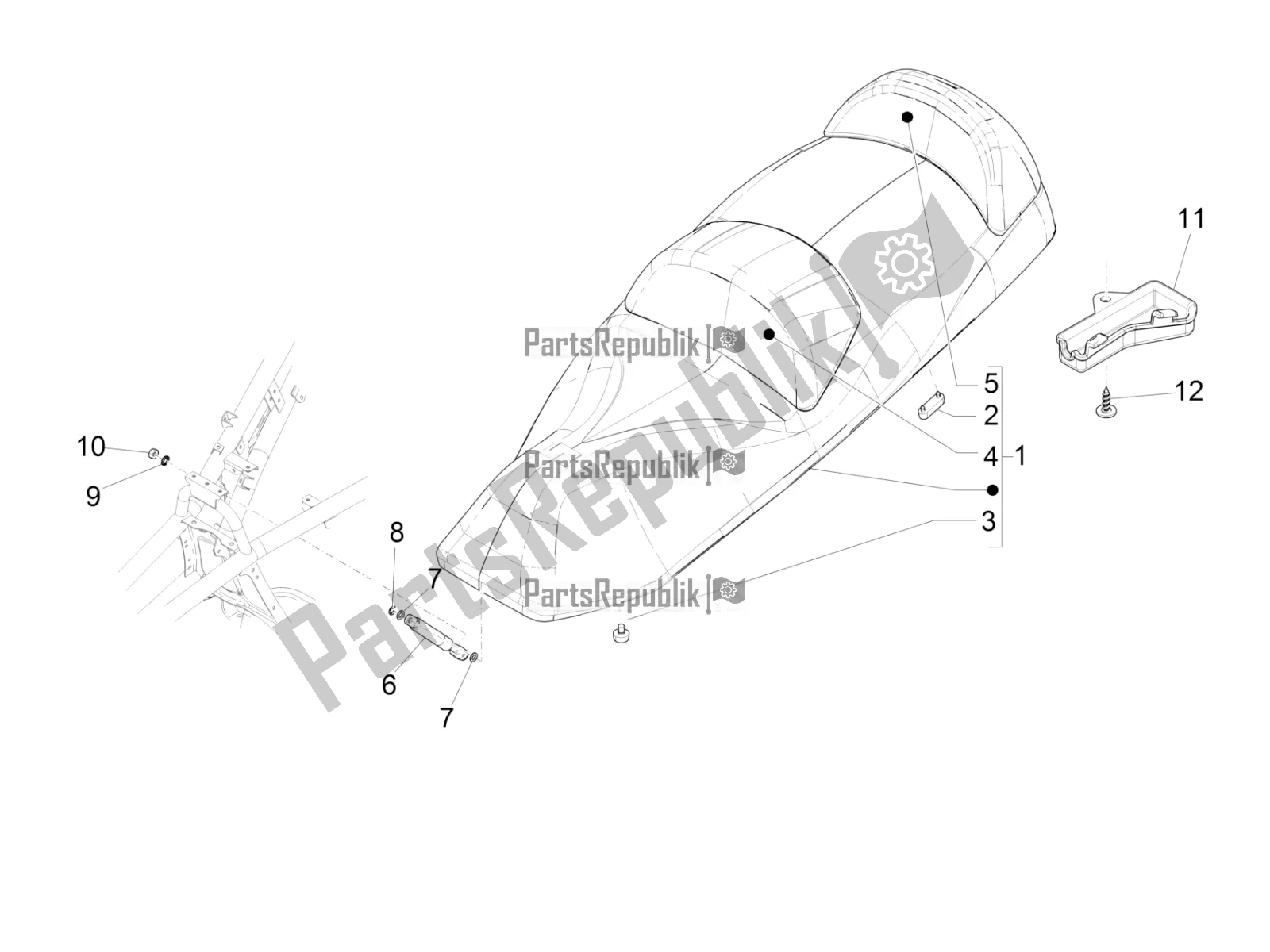 Toutes les pièces pour le Selle / Sièges du Piaggio MP3 500 LT Sport-Business 2016