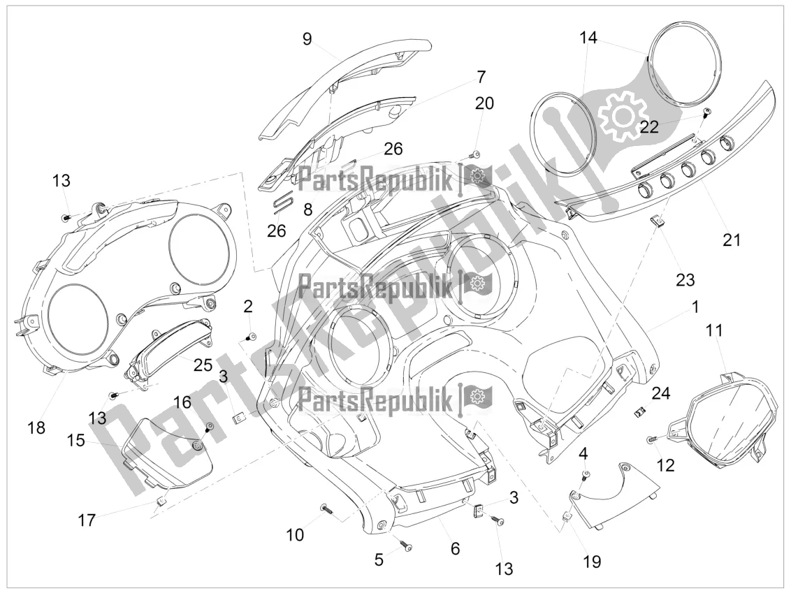 Toutes les pièces pour le Combinaison De Compteurs - Cruscotto du Piaggio MP3 500 LT Sport-Business 2017