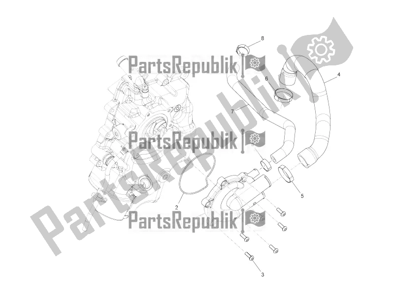 Wszystkie części do Pompa Ch? Odnicy Piaggio MP3 500 LT Sport-Business 2018