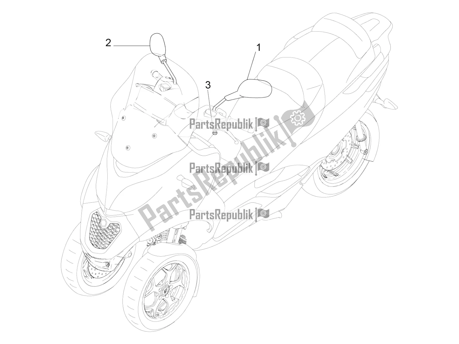 Todas las partes para Espejo / S De Conducción de Piaggio MP3 500 LT Sport-Business 2018