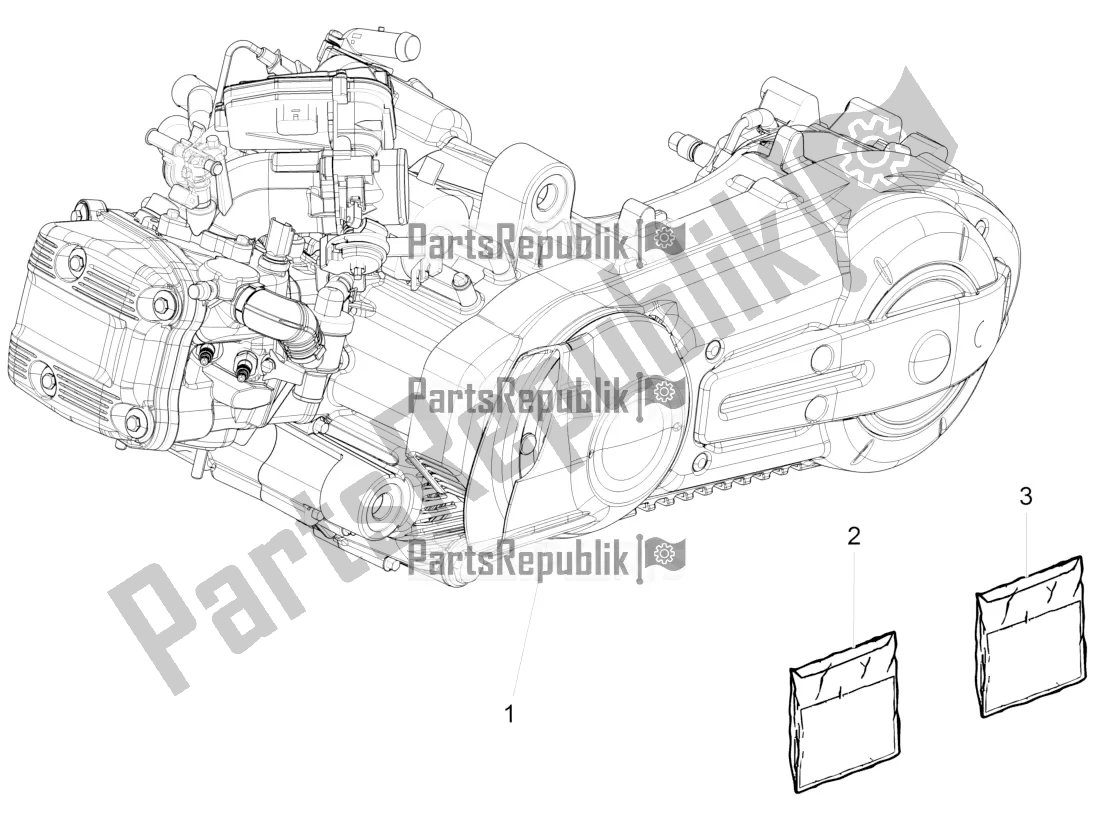 Toutes les pièces pour le Moteur, Assemblage du Piaggio MP3 500 LT Sport-Business 2018