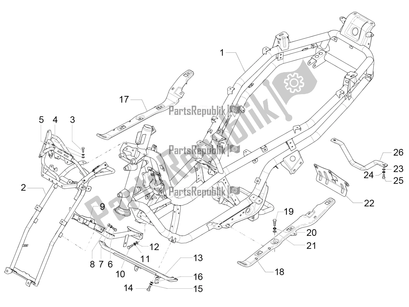 Toutes les pièces pour le Cadre / Carrosserie du Piaggio MP3 500 LT Sport-Business 2018