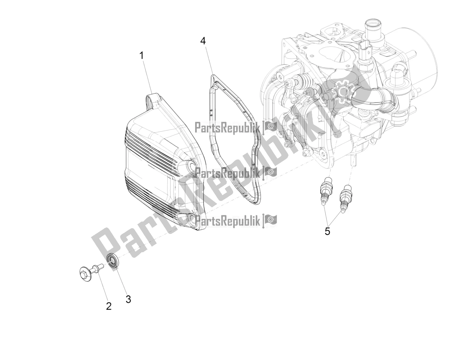 Toutes les pièces pour le Le Couvre-culasse du Piaggio MP3 500 LT Sport-Business 2019