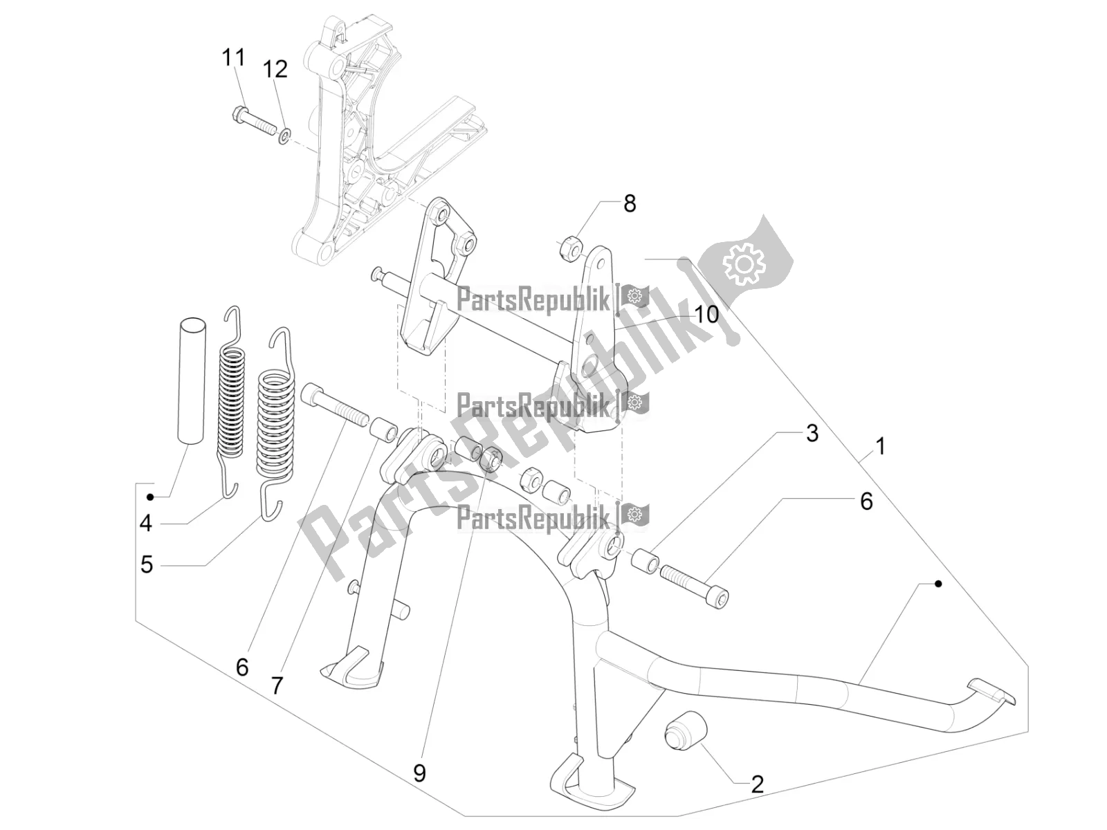 Toutes les pièces pour le Des Stands du Piaggio MP3 500 LT Sport-Business 2019