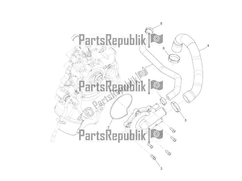 Todas as partes de Bomba De Refrigeração do Piaggio MP3 500 LT Sport-Business ABS 2017