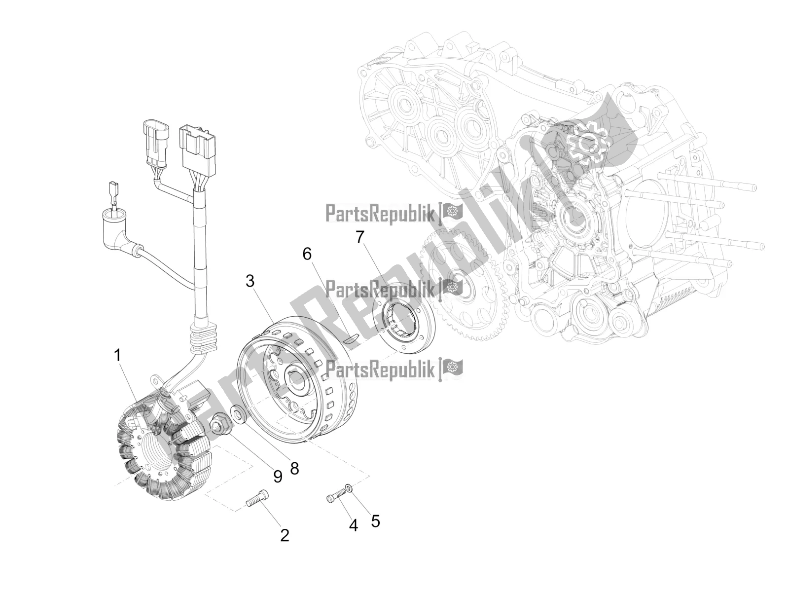 Todas las partes para Volante Magneto de Piaggio MP3 500 LT Sport-Business ABS 2018