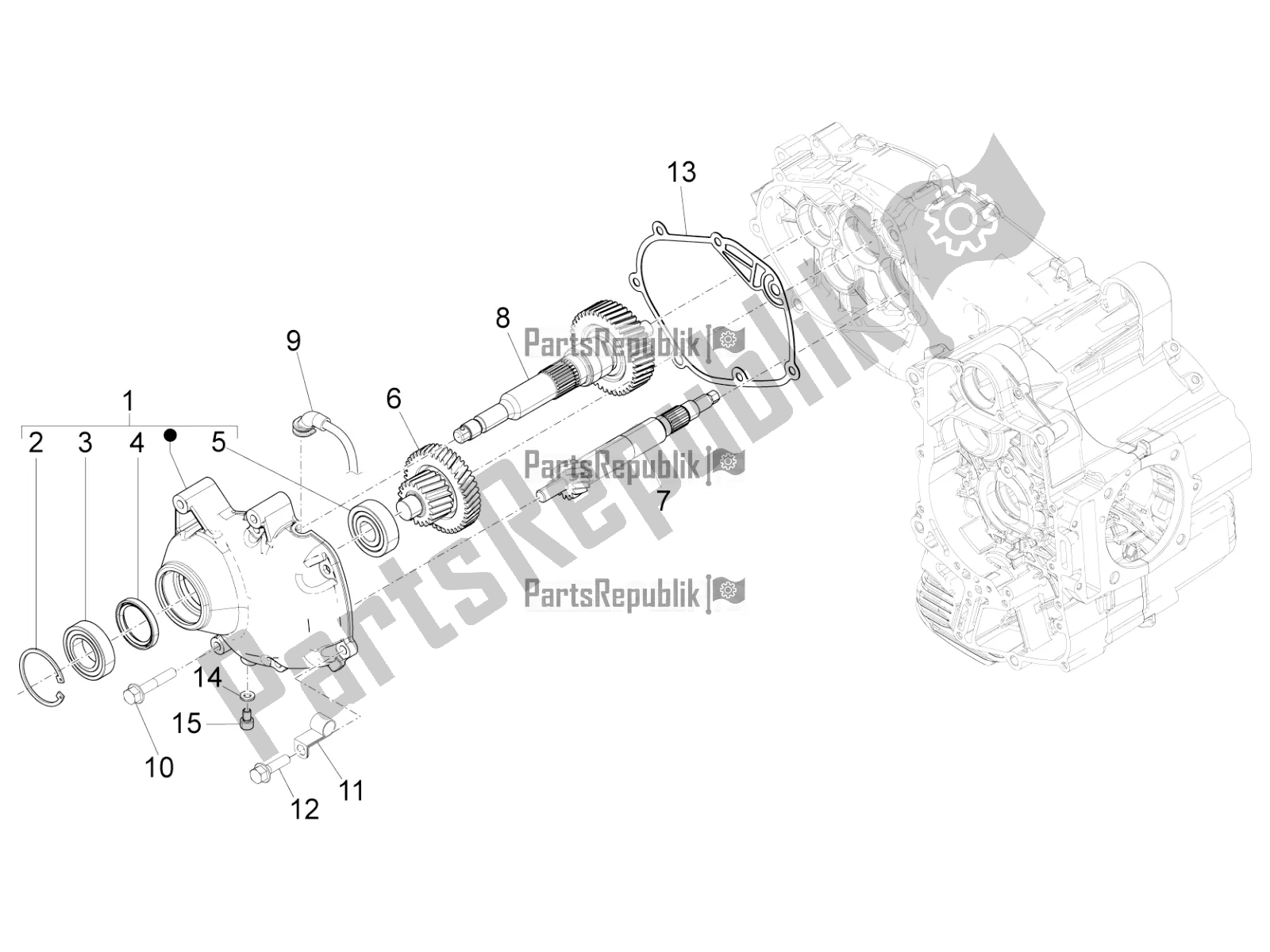 Toutes les pièces pour le Unité De Réduction du Piaggio MP3 500 LT Sport-Business ABS 2018