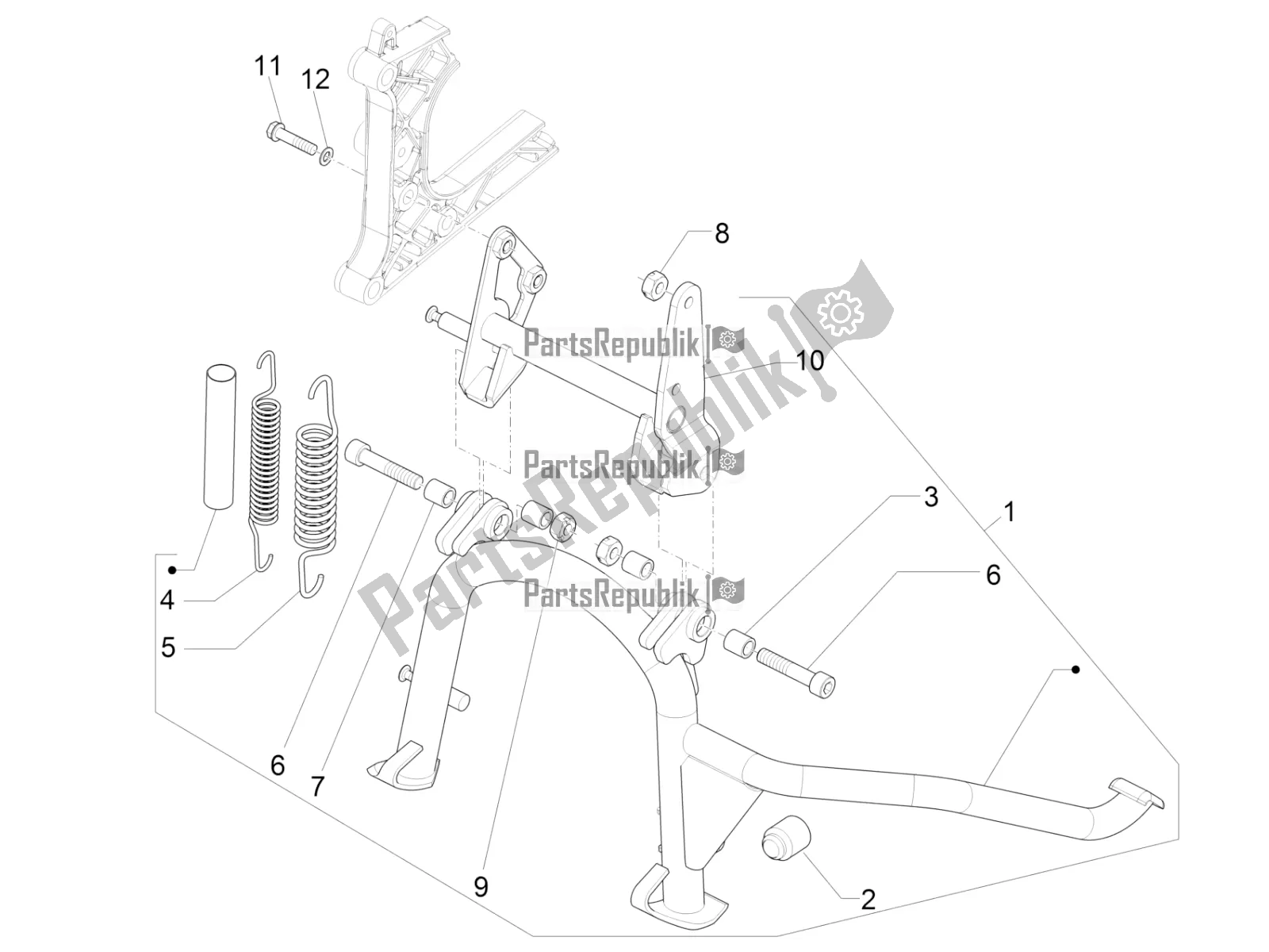 Toutes les pièces pour le Des Stands du Piaggio MP3 500 LT Sport-Business ABS 2018