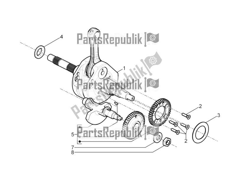 All parts for the Crankshaft of the Piaggio MP3 500 Maxi Sport ABS 2019