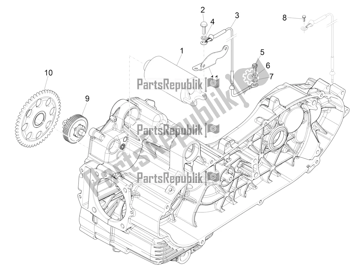 All parts for the Stater - Electric Starter of the Piaggio MP3 500 Maxi Sport ABS 2019