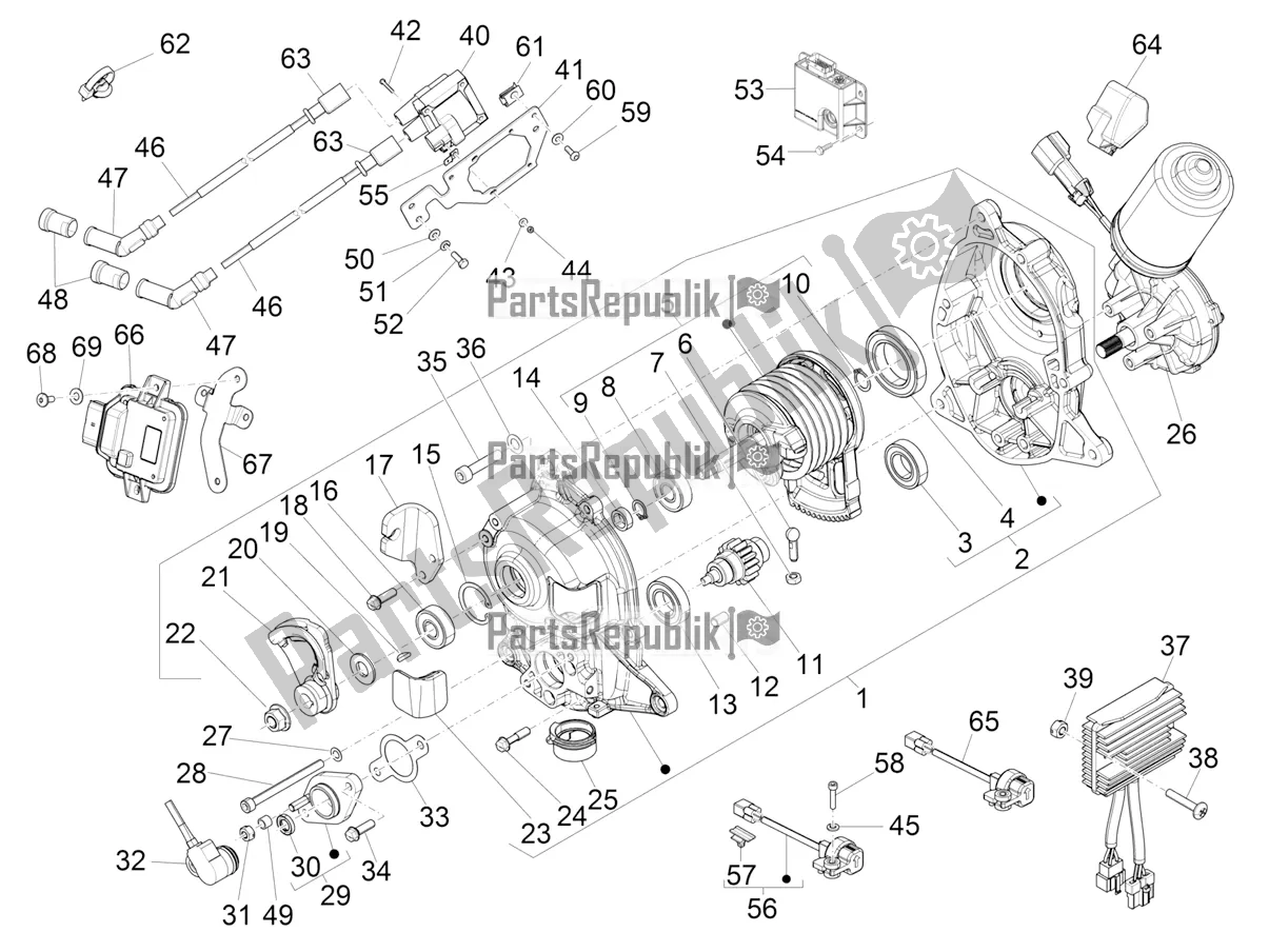 Todas las partes para Reguladores De Voltaje - Unidades De Control Electrónico (ecu) - H. T. Bobina de Piaggio MP3 500 Maxi Sport ABS 2019