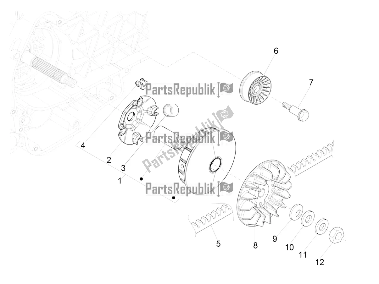 Todas las partes para Polea Motriz de Piaggio MP3 500 Maxi Sport ABS 2021