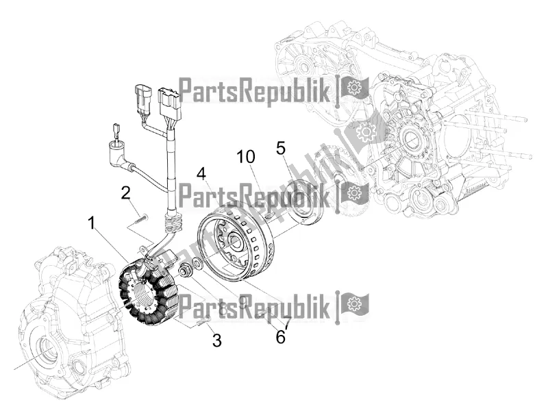 Todas las partes para Volante Magneto de Piaggio MP3 500 Maxi Sport ABS 2021