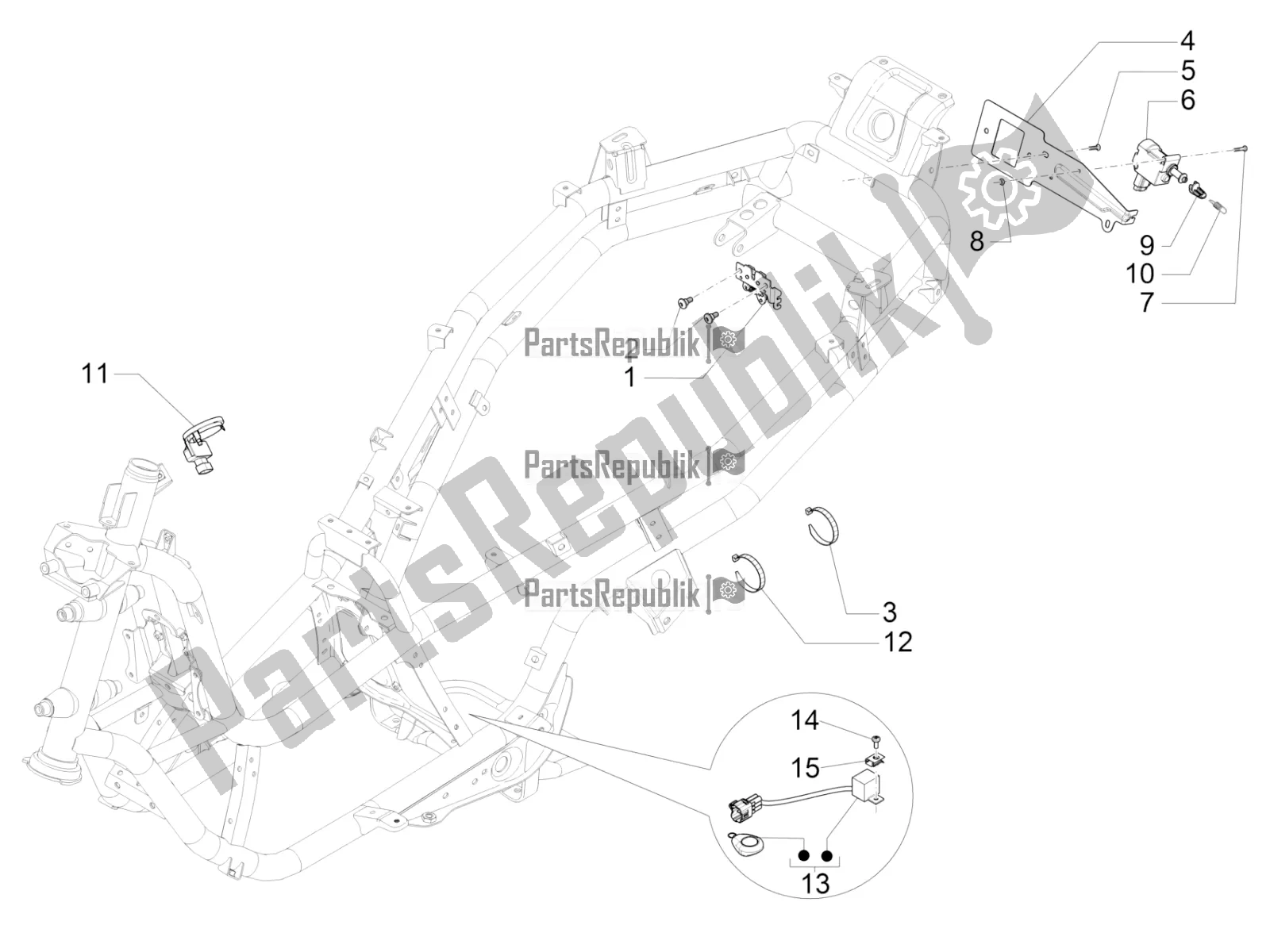 Todas las partes para Cerraduras de Piaggio MP3 500 Maxi Sport ABS 2021