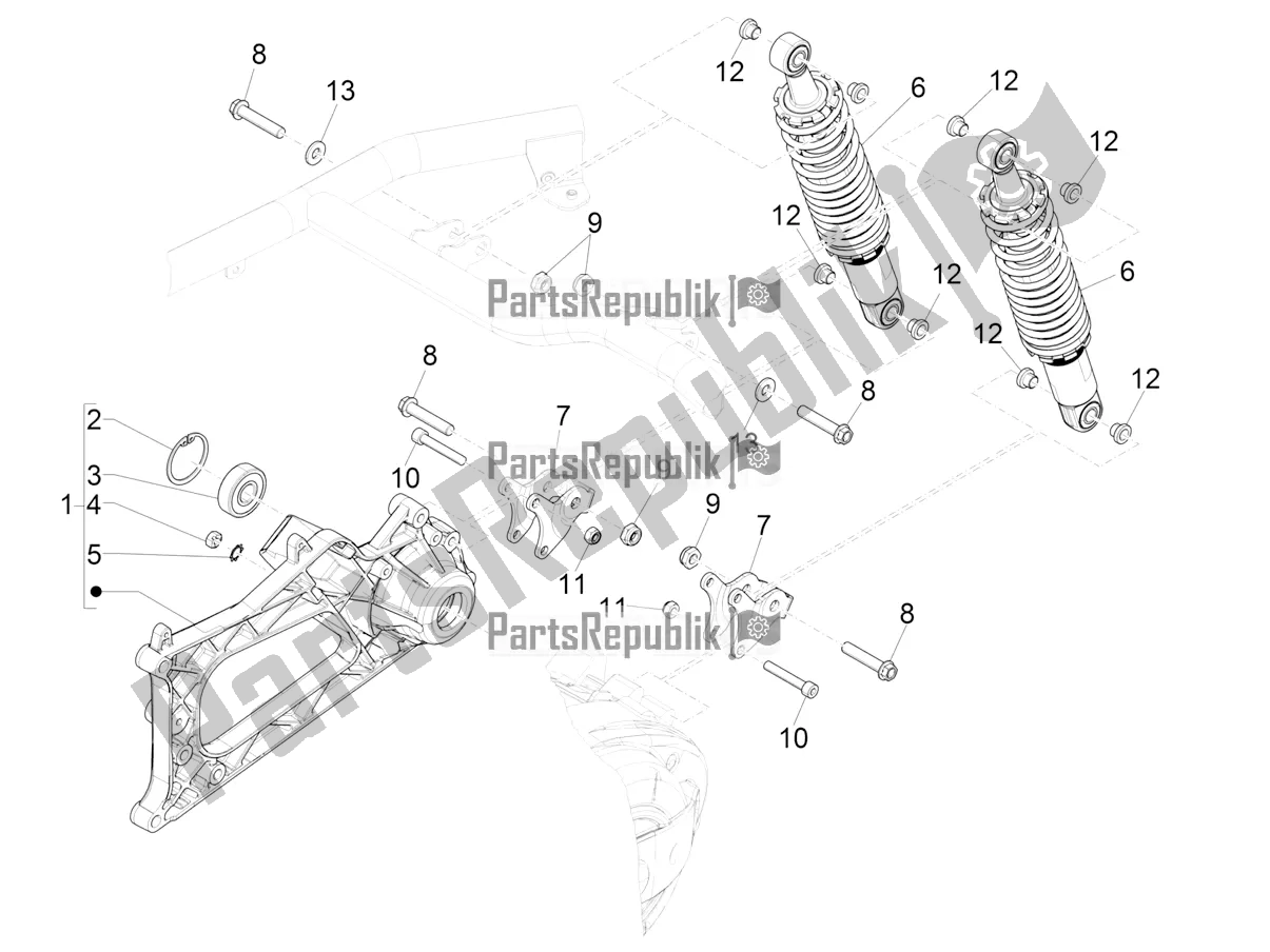 Todas las partes para Suspensión Trasera - Amortiguador / S de Piaggio MP3 500 Maxi Sport ABS 2021