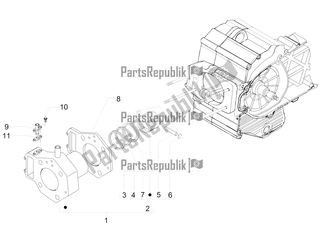 Toutes les pièces pour le Unité Cylindre-piston-axe De Poignet du Piaggio MP3 500 Maxi Sport ABS 2022