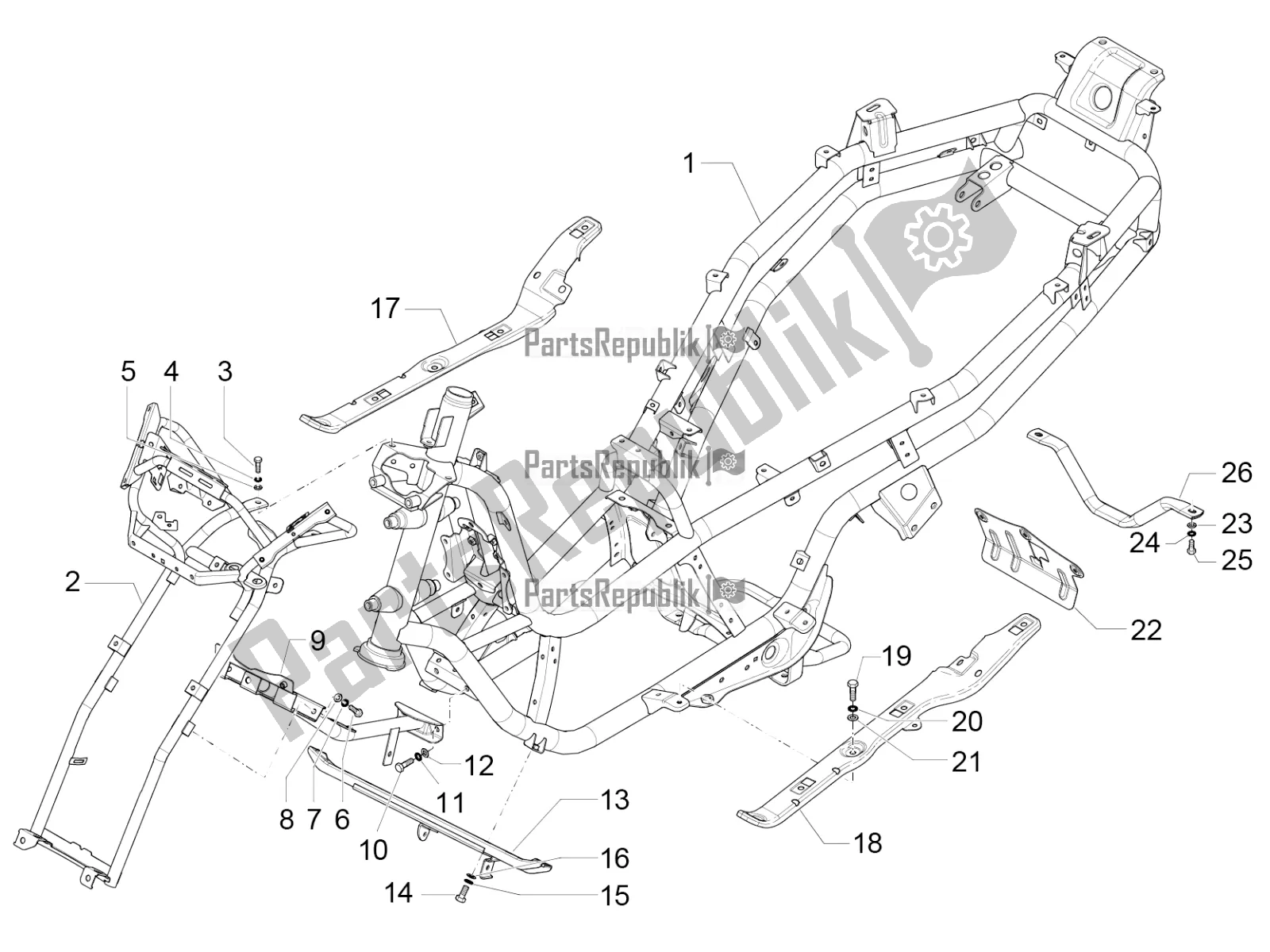 Toutes les pièces pour le Cadre / Carrosserie du Piaggio MP3 500 Maxi Sport ABS 2022