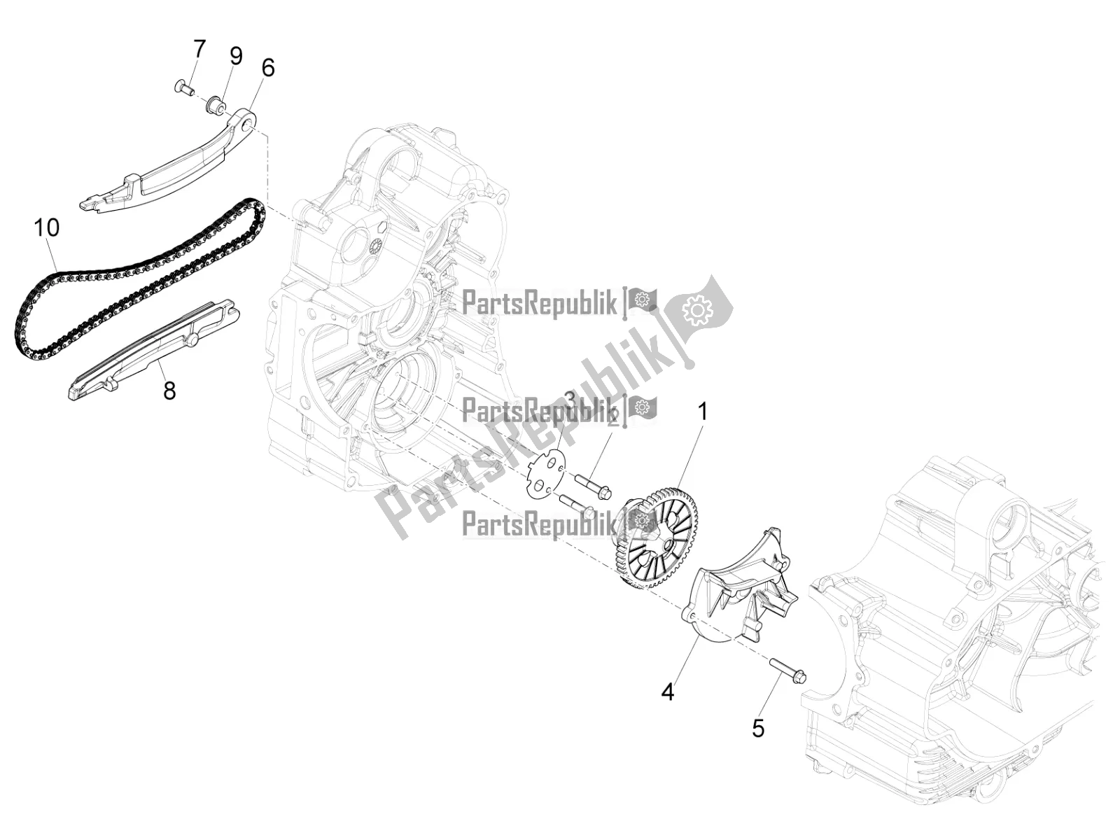 Toutes les pièces pour le La Pompe à Huile du Piaggio MP3 500 Maxi Sport ABS 2022