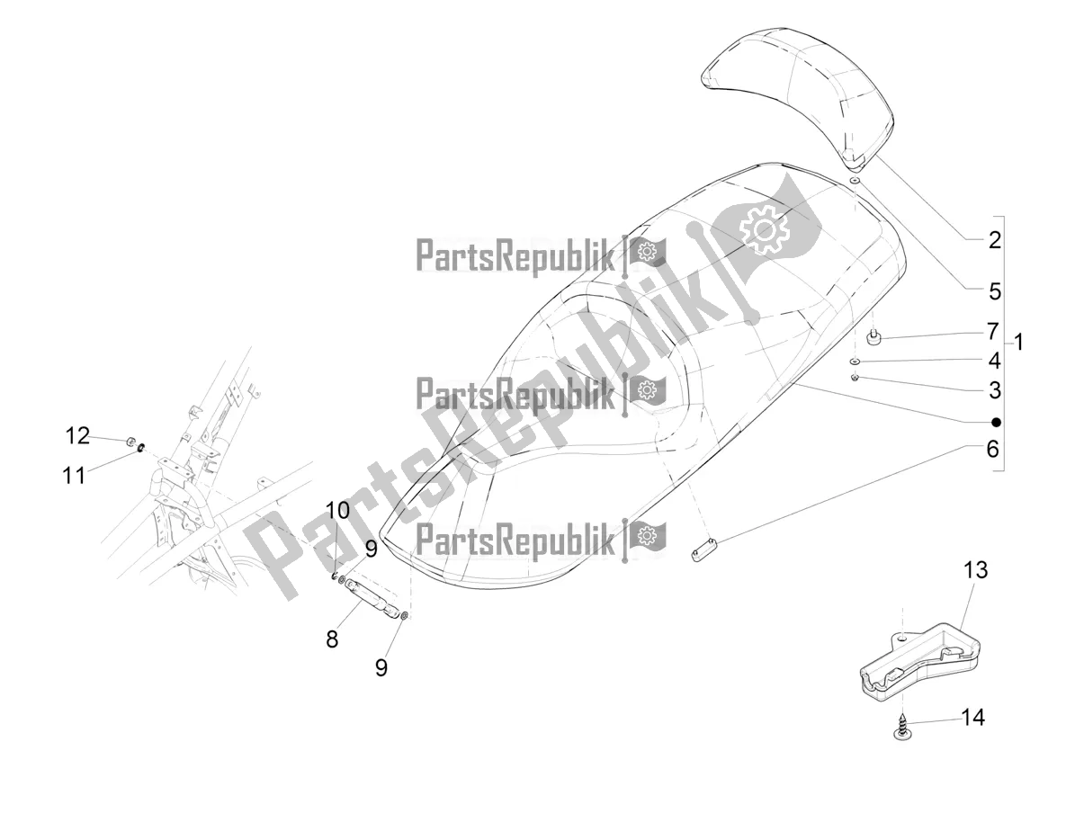 Toutes les pièces pour le Selle / Sièges du Piaggio MP3 500 Maxi Sport ABS 2022