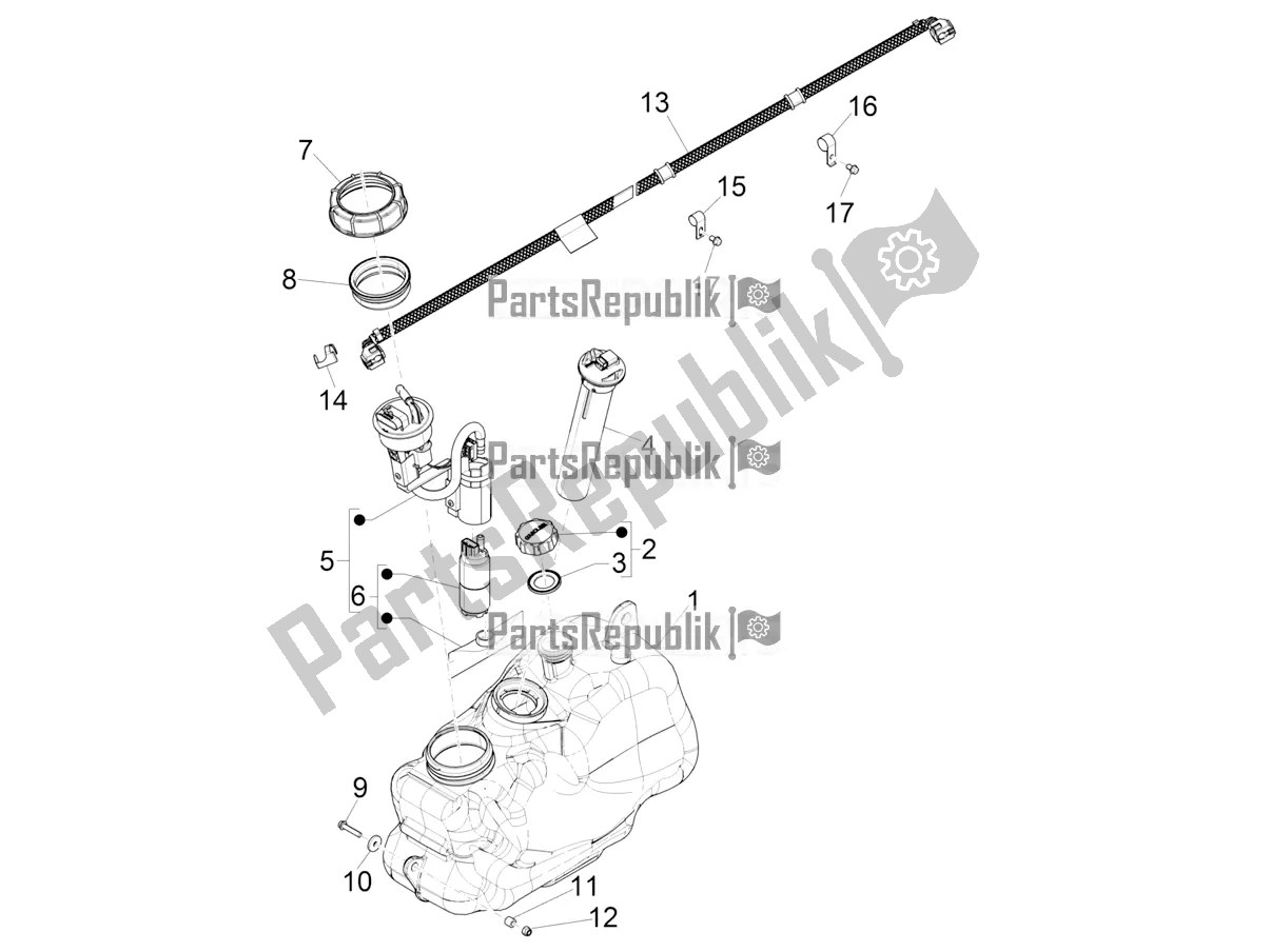 Todas las partes para Depósito De Combustible de Piaggio MP3 500 Maxi Sport Business ABS 2018