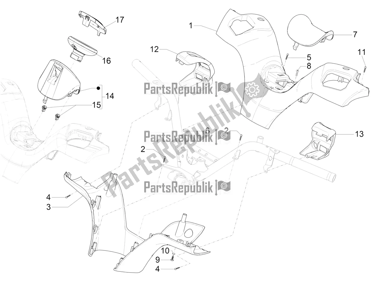 Toutes les pièces pour le Couvertures De Guidon du Piaggio MP3 500 Maxi Sport Business ABS 2018