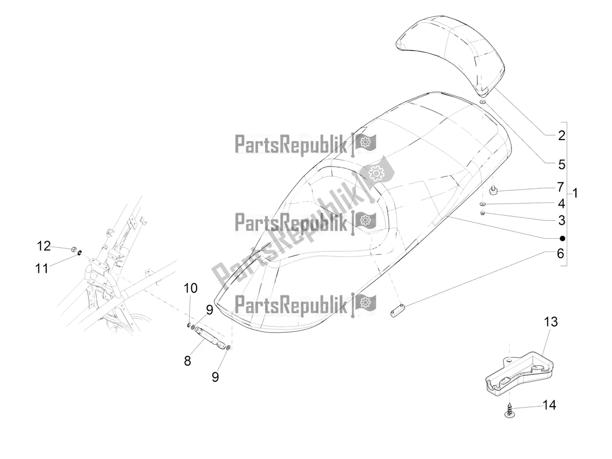 Tutte le parti per il Sella / Sedili del Piaggio MP3 500 Maxi Sport Business ABS 2018