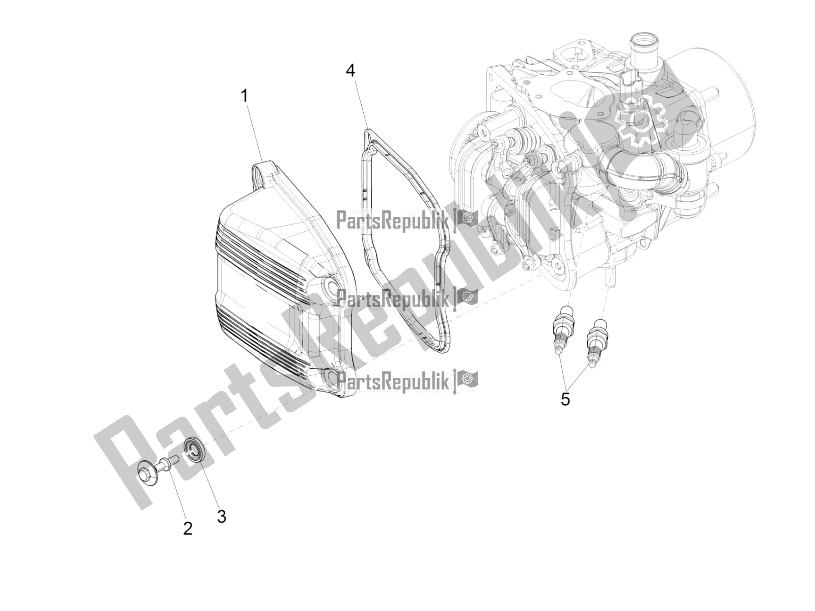 Toutes les pièces pour le Le Couvre-culasse du Piaggio MP3 500 Maxi Sport Business ABS 2019