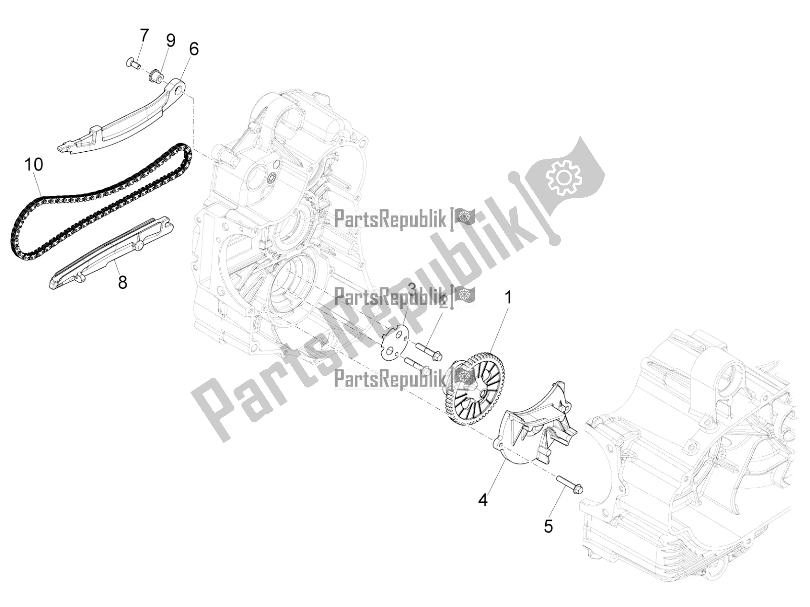 Todas las partes para Bomba De Aceite de Piaggio MP3 500 Maxi Sport Business ABS 2019