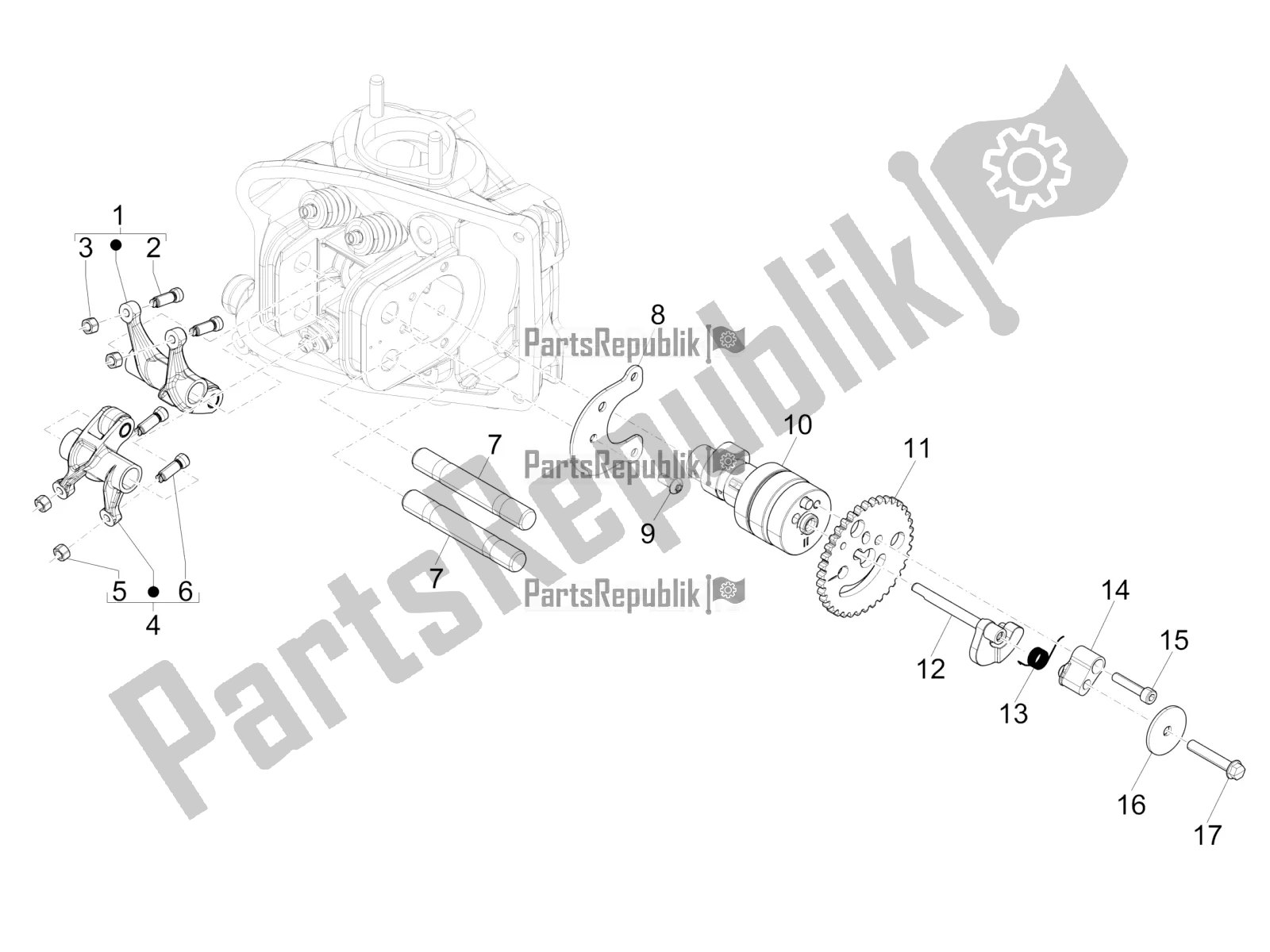 Toutes les pièces pour le Leviers à Bascule Support Unité du Piaggio MP3 500 Maxi Sport Business ABS 2019