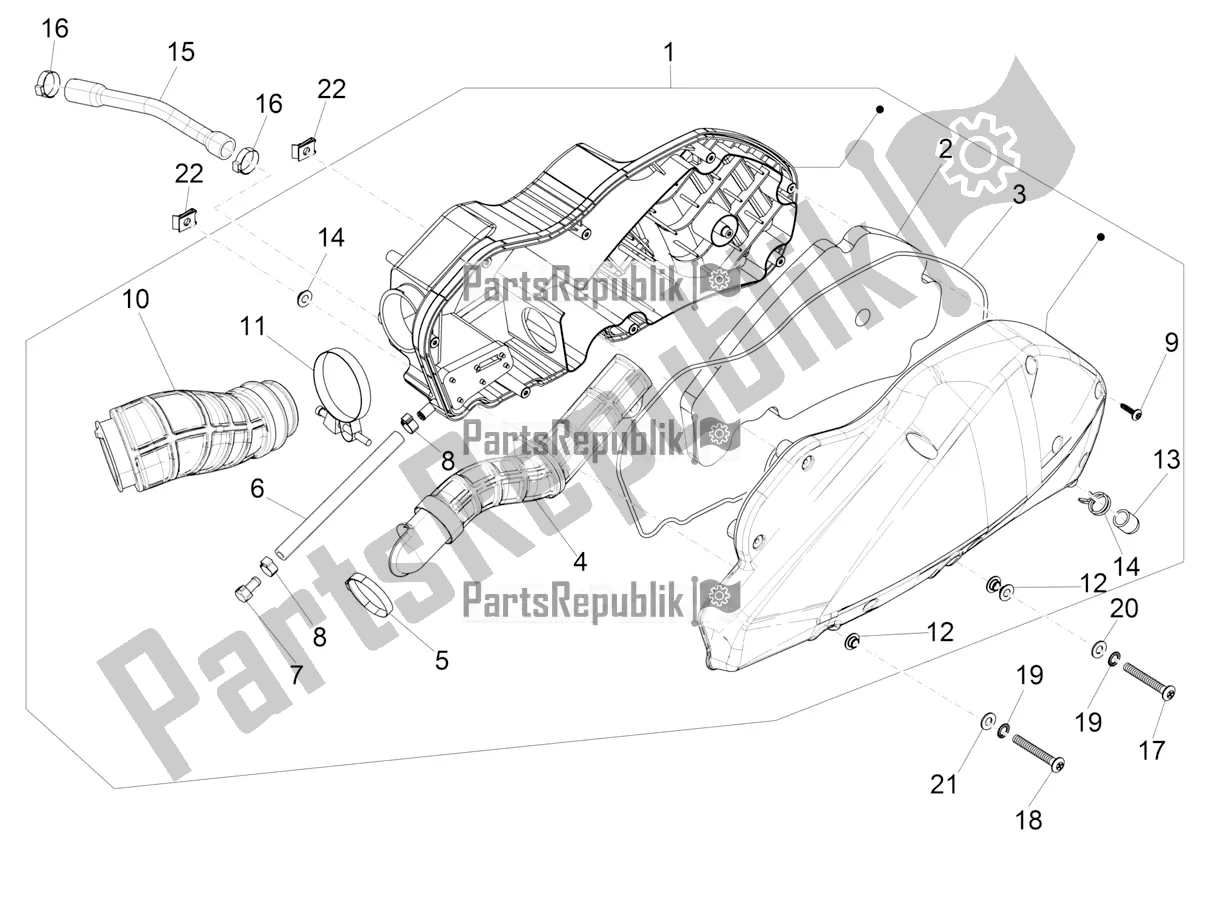 Todas las partes para Filtro De Aire de Piaggio MP3 500 Maxi Sport-Business-Advanced 2020