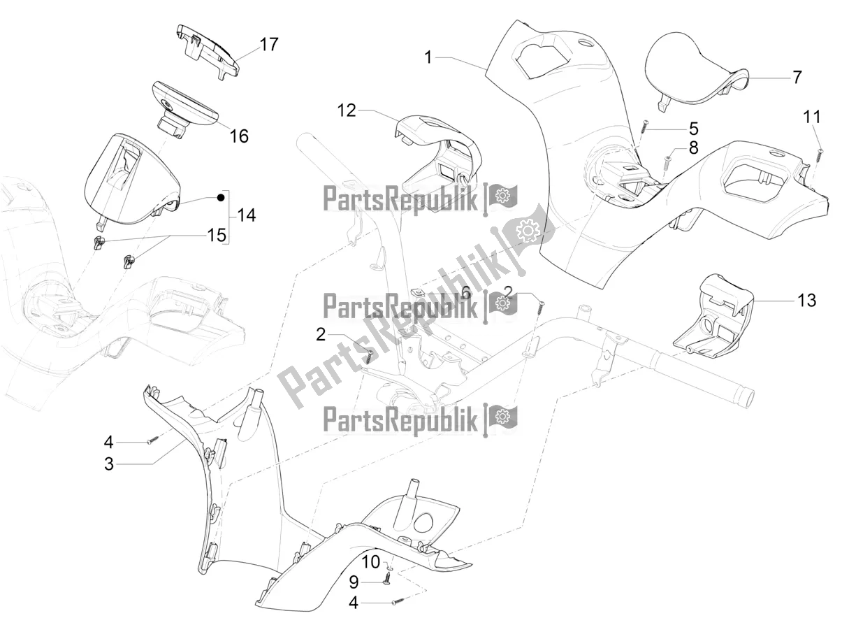 Toutes les pièces pour le Couvertures De Guidon du Piaggio MP3 500 Maxi Sport-Business-Advanced 2020