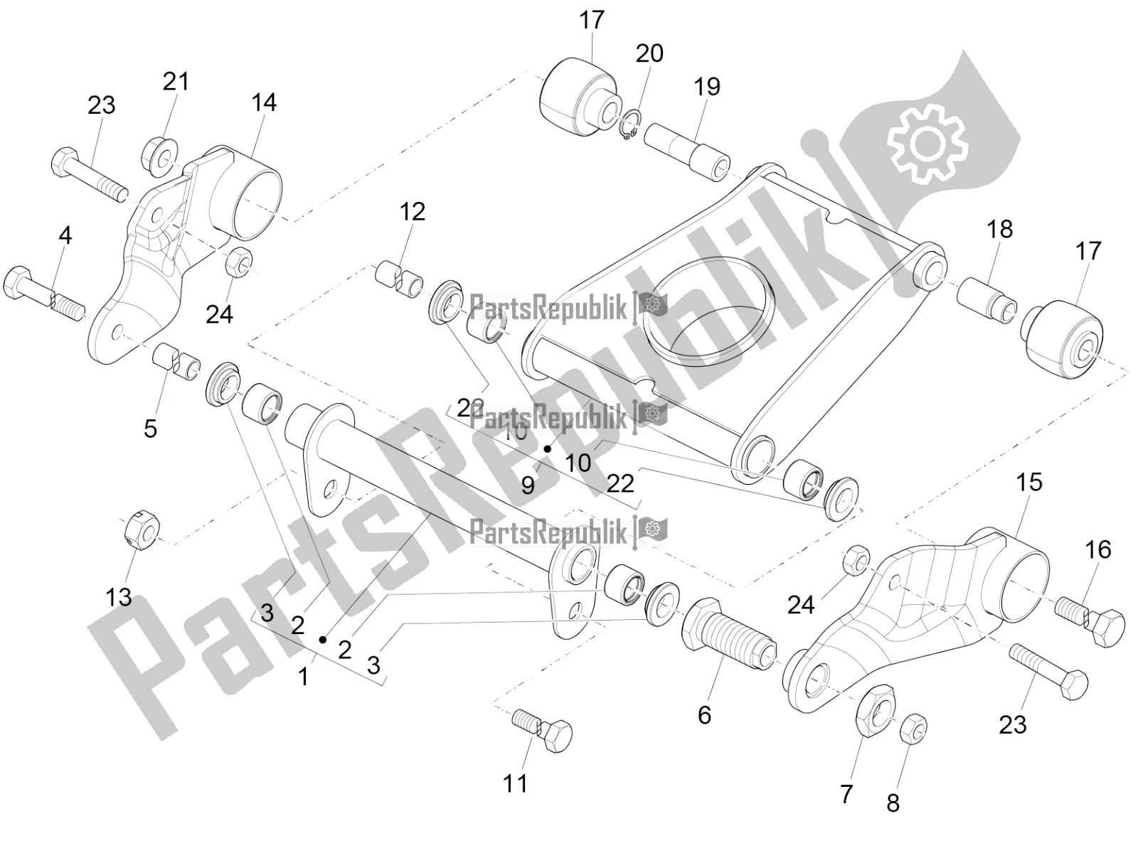 Wszystkie części do Wahliwe Rami? Piaggio MP3 500 Maxi Sport-Business-Advanced 2020