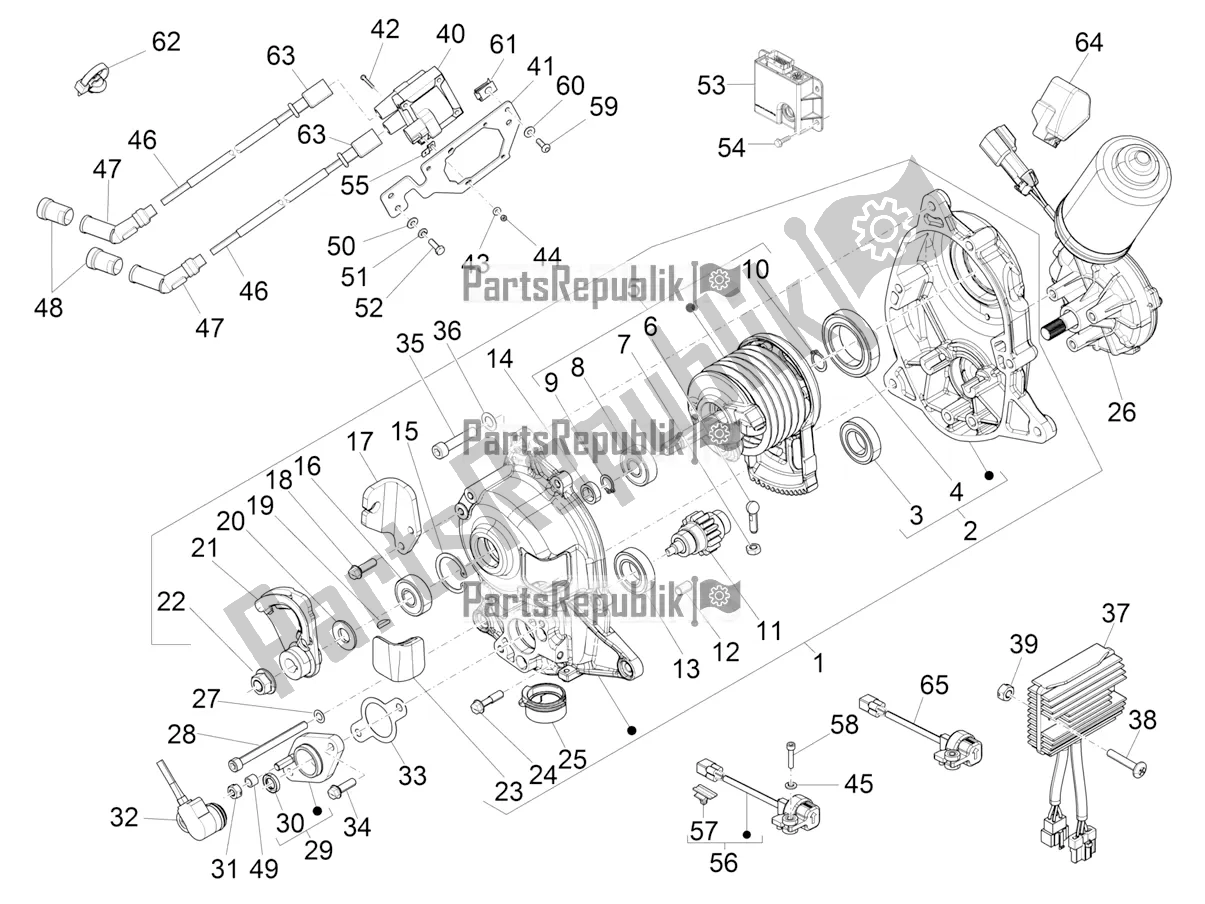 All parts for the Voltage Regulators - Electronic Control Units (ecu) - H. T. Coil of the Piaggio MP3 500 Maxi Sport-Business-Advanced 2020