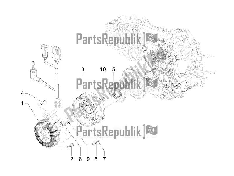 All parts for the Flywheel Magneto of the Piaggio MP3 500 Sport Advanced 2021