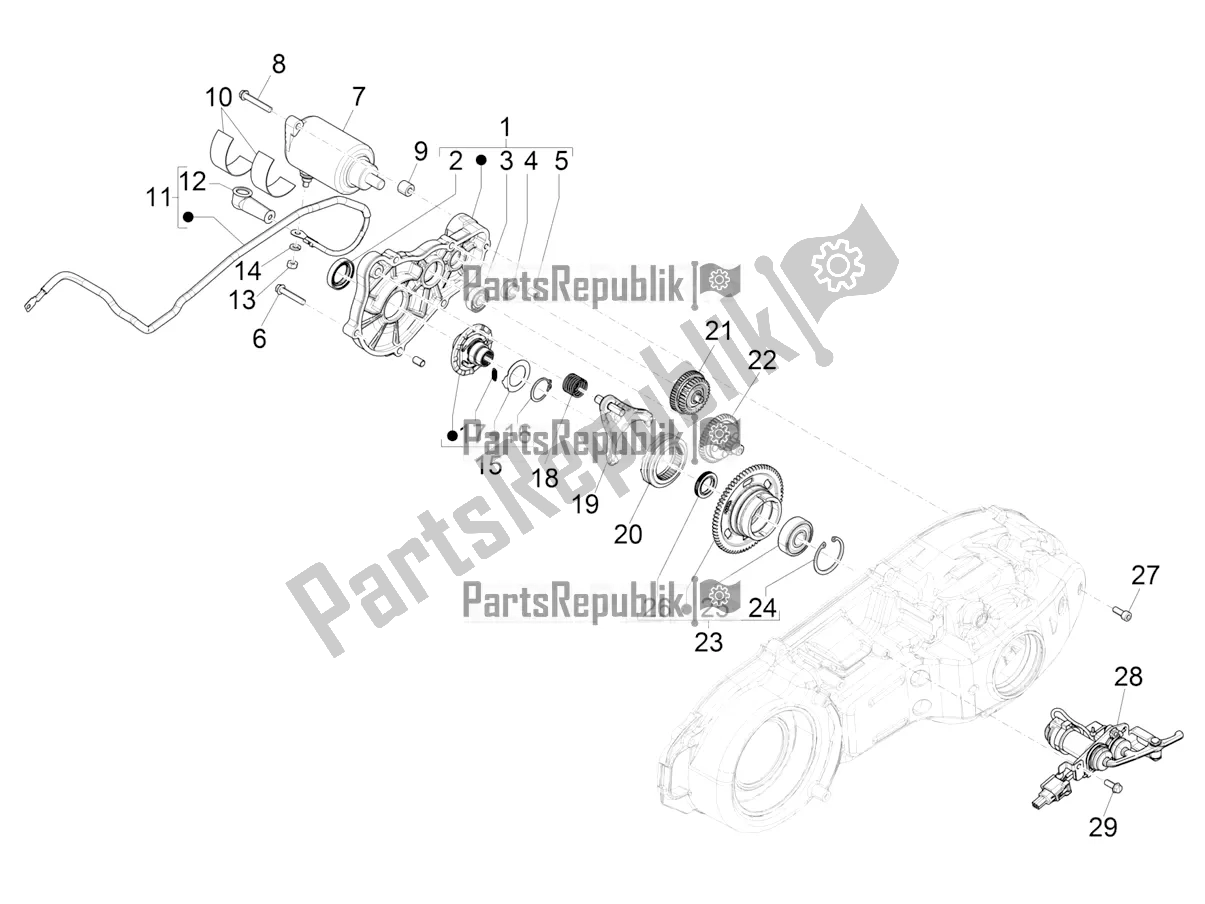 Alle onderdelen voor de Reverse Gear Assy van de Piaggio MP3 500 Sport Advanced 2021