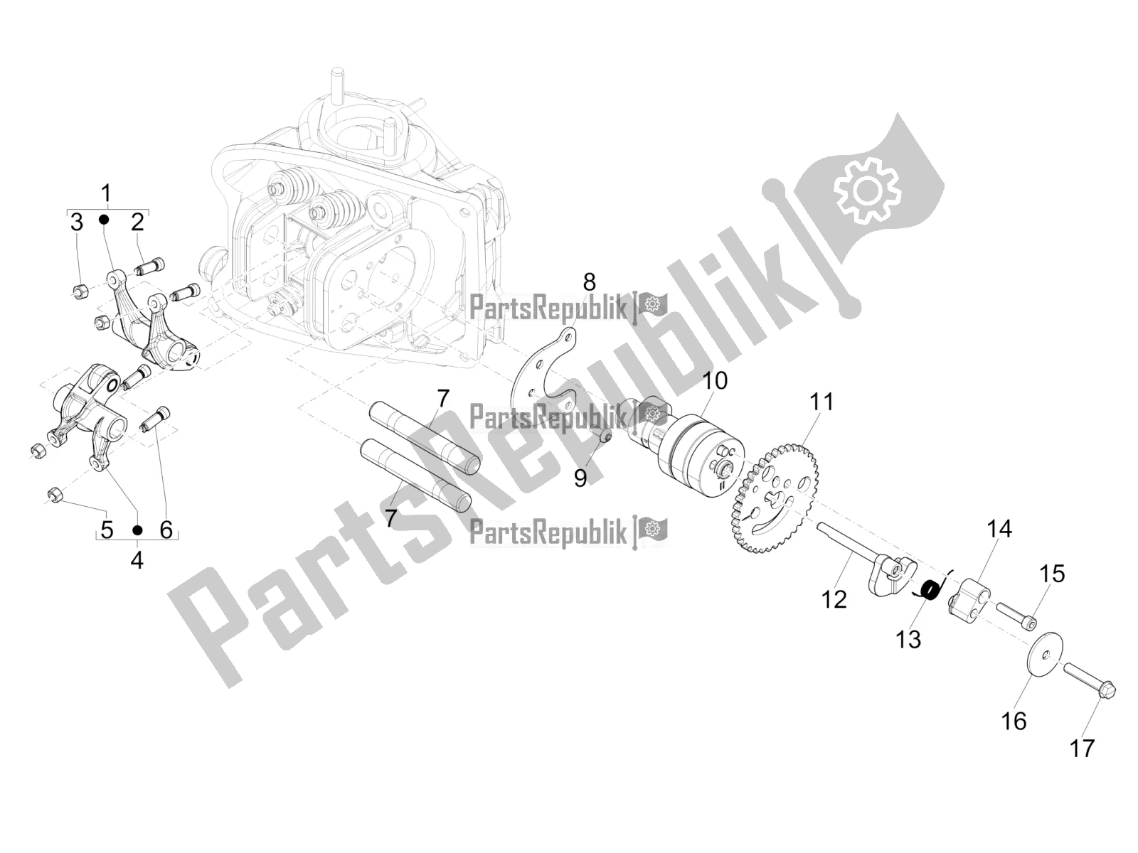 Toutes les pièces pour le Leviers à Bascule Support Unité du Piaggio MP3 500 Sport Advanced 2021