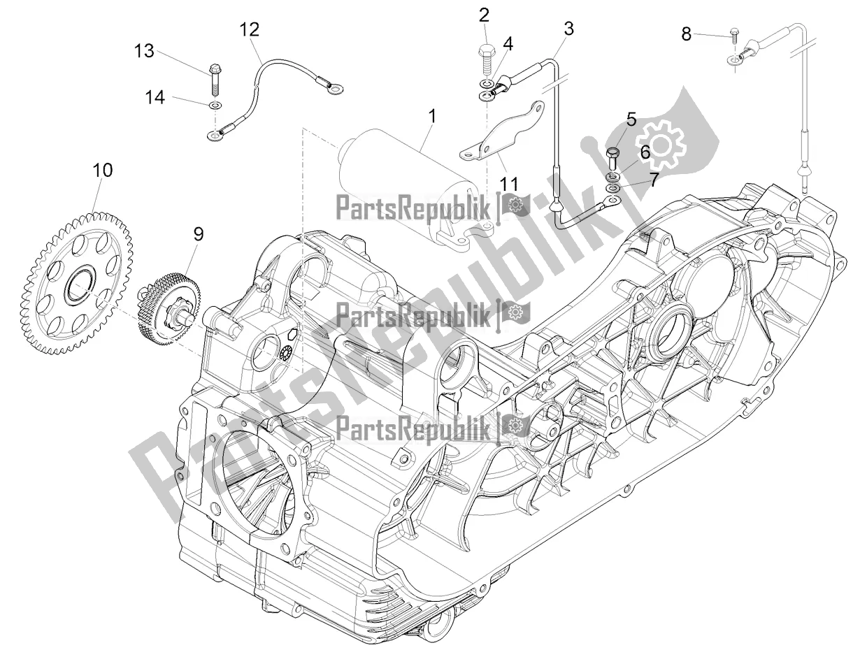 All parts for the Stater - Electric Starter of the Piaggio MP3 500 Sport Advanced 2021
