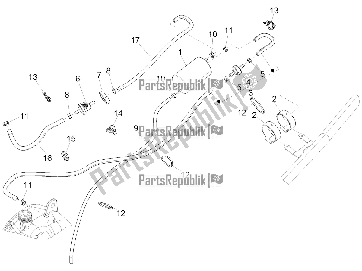 All parts for the Anti-percolation System of the Piaggio MP3 500 Sport Advanced 2022