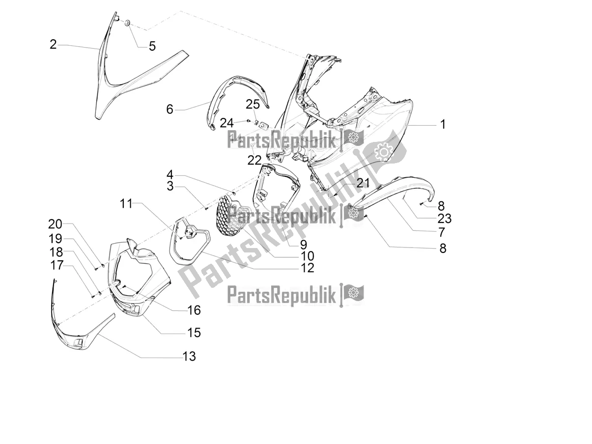 Todas las partes para Escudo Delantero de Piaggio MP3 500 Sport Advanced 2022