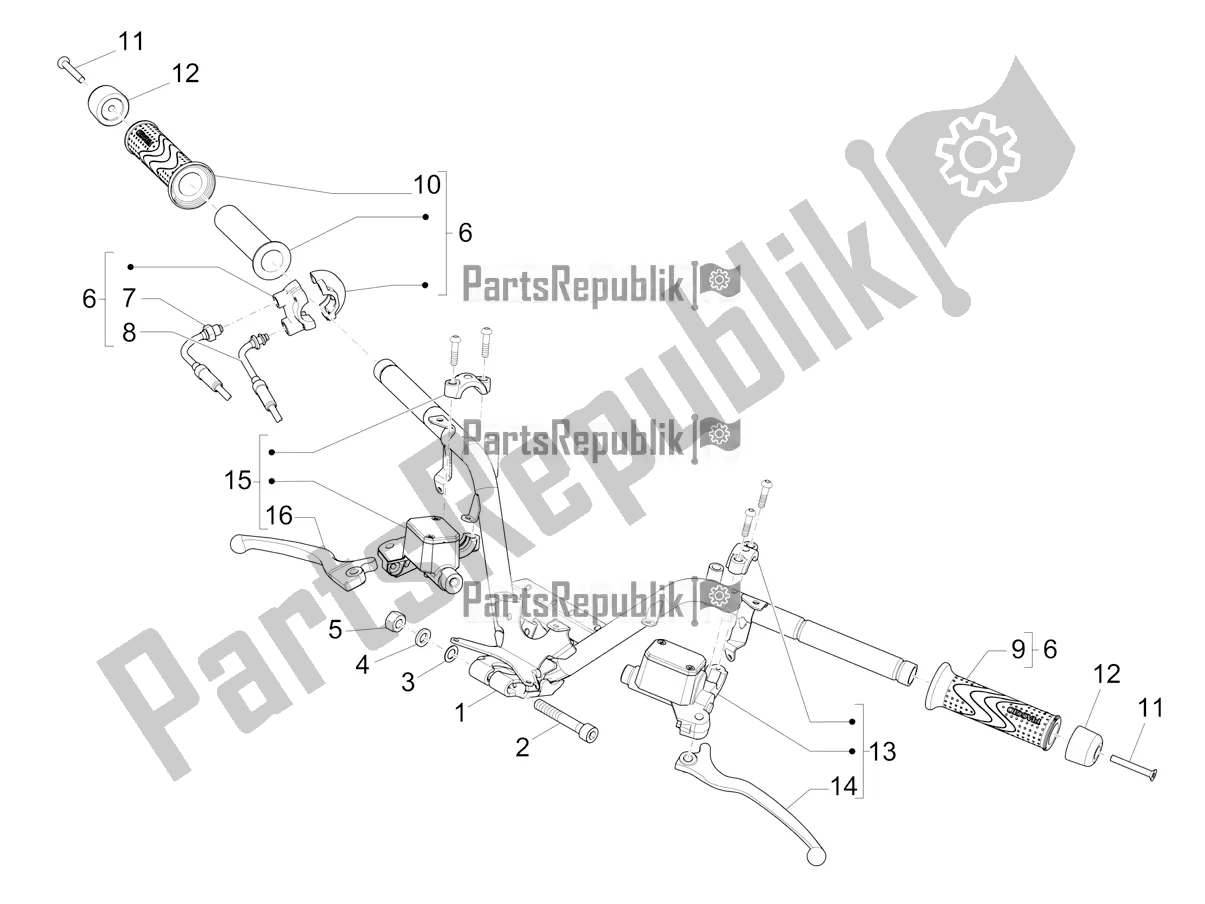 Todas las partes para Manillar - Master Cil. De Piaggio MP3 500 Sport Advanced 2022