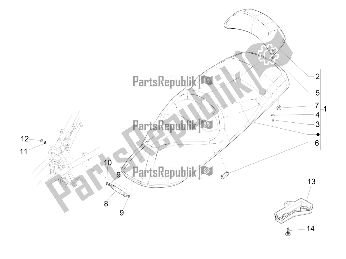 All parts for the Saddle/seats of the Piaggio MP3 500 Sport Advanced 2022