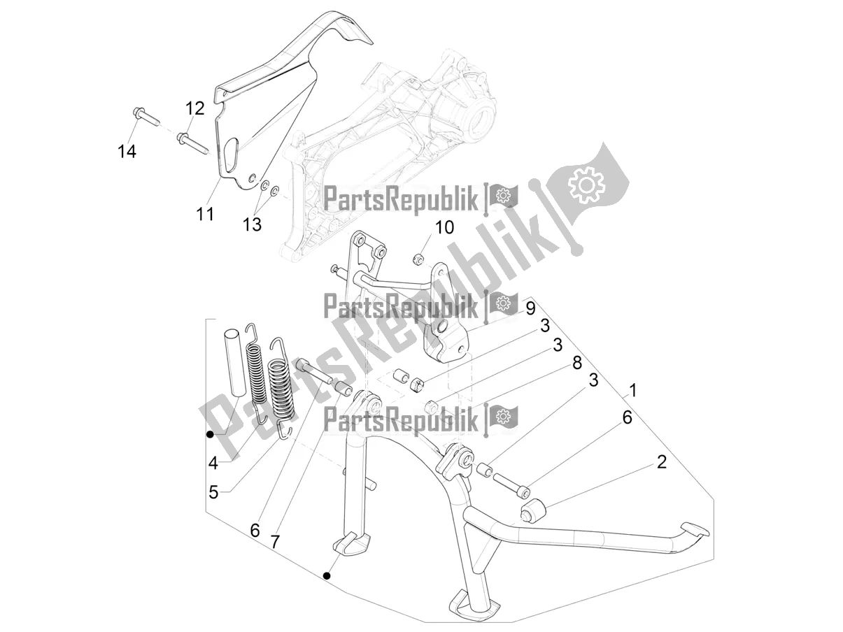 Alle onderdelen voor de Stand / S van de Piaggio MP3 500 Sport Advanced 2022